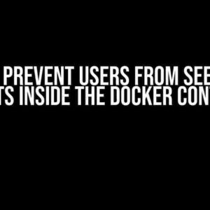 How to Prevent Users from Seeing the Secrets Inside the Docker Container