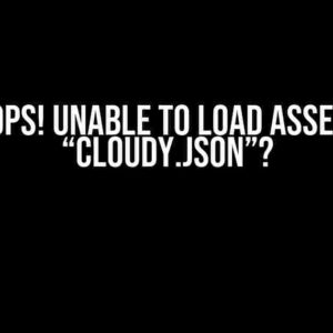 Oops! Unable to Load Assets “cloudy.json”?